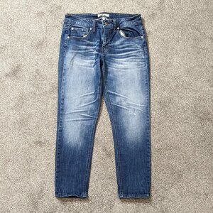 Women's DEX Denim Blue Jeans w Whiskers; Mid-Rise; Size 27